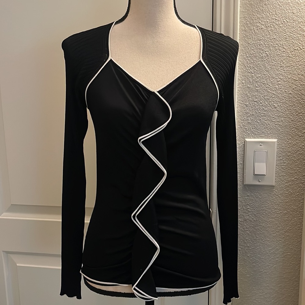 Escada Edition Black with Front Ruffle Top
